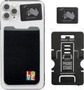 Phone Wallet - Adhesive Card Holder - Cell Phone Pouch - Stick on Lycra Pocket by Gecko - Carry Credit Cards and Cash