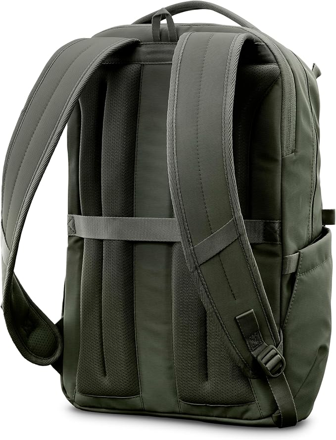 Samsonite Better Than Basic Backpack - Dedicated Laptop Compartment, Quick Stash Front Pockets and Lightweight Breathable Airmesh - Olive