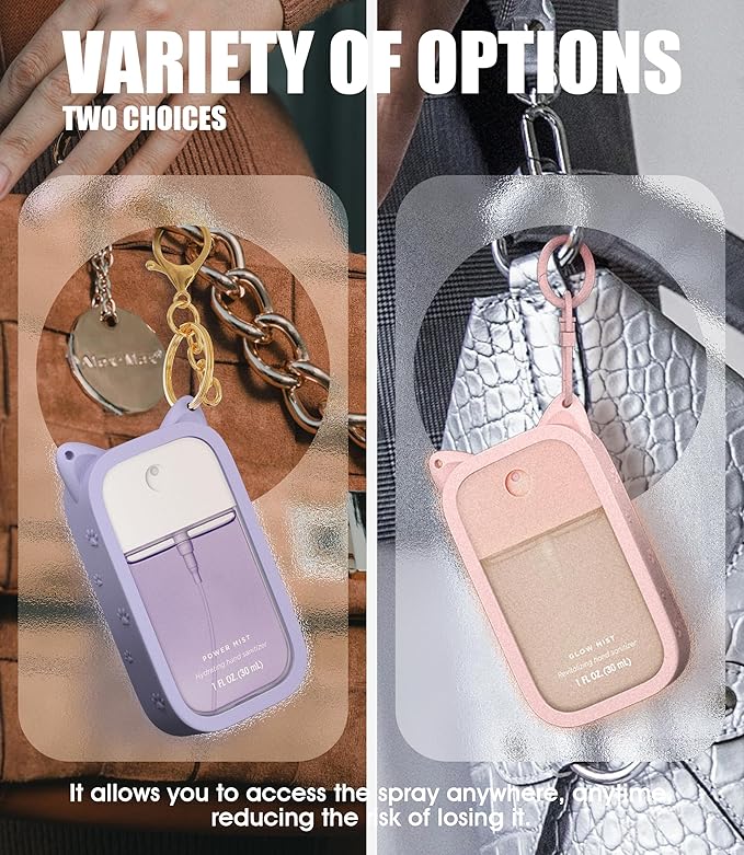 Sonnorel Silicone Case Compatible with Touchland Hand Sanitizer Spray (Fit for 1 FL OZ/30 mL Ver), Portable keychain