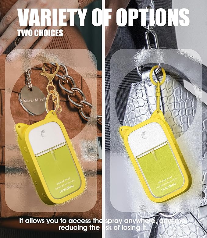 Sonnorel Silicone Case Compatible with Touchland Hand Sanitizer Spray (Fit for 1 FL OZ/30 mL Ver), Portable keychain
