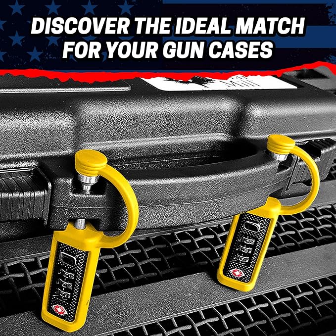 Cedar Mill Fine Firearms TSA Approved Gun Case Lock – Durable, Cut-Resistant Security TSA Locks for Gun, Pistol, Revolver Case or Firearms – Child-Safe Trigger Locks for Rifles and Shotguns