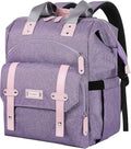 FALANKO Laptop Backpack for Women,Large Computer Backpack Fits 17 Inch Laptop with RFID Water Resistant purse Casual Purple Bookbag for Teacher/work/College/nurse/Doctor/Woman