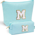 YOOLIFE Cute Travel Makeup Bag - Sweet 16 & Birthday Gifts, Monogram Makeup Bag, Large Cosmetic Bag for Women