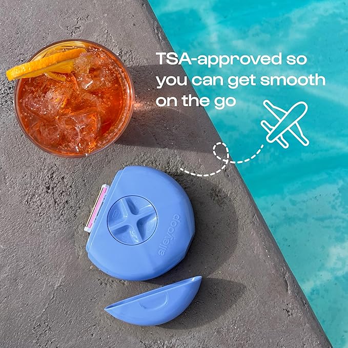Alleyoop Portable Travel Razors For Women - On-the-Go Mini Triple-Blade Razor & Shaver - Clean & Close Shave with Moisturizing Bar & Refillable Spray Bottle - Gentle for All Skin Types (Dusty Pink)
