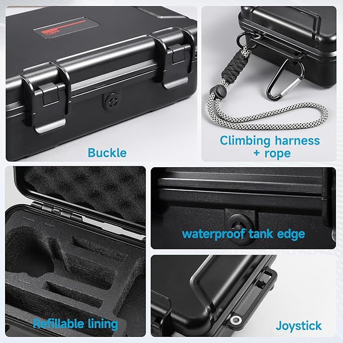 STARTRC VCR Carrying Case for Insta360 X5 X4 X3 Portable Waterproof Travel Hard Organizer Case With X5 X4 Fast Charge Hub Accessories Action Camera
