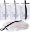 MISSLO Waterproof Shoe Bags for Travel 4 Pack XX-Large Shoe Storage Bag Clear Sneaker Pouch Portable Boots Organizer with Sturdy Zipper for Men & Women