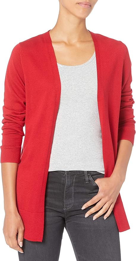 Amazon Essentials Women's Lightweight Long Sleeve Open-Front Cardigan Sweater (Available in Plus Size)