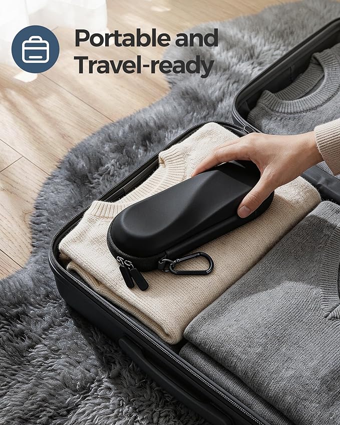 ProCase Electric Toothbrush Travel Case for Oral-B 1000/1500/5000/6000/7000/7500/9600 & iO 7/8/9/10, Philips Sonicare 1100/4100/5100/5300/6100, Water-Resistant Hard Case -L,Black