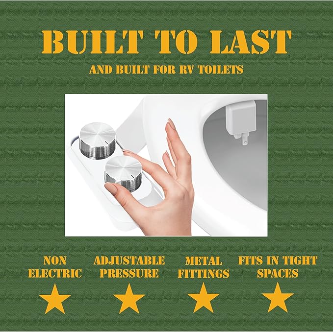 RV Bidet Made to Fit Your RV and Camper Trailer | Easy to Install and Self Cleaning | Non Electric | Upgrade Your RV