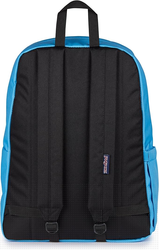 JanSport SuperBreak Plus Backpack with Padded 15-inch Laptop Sleeve and Integrated Bottle Pocket - Spacious and Durable Daypack for Work and Travel - Electric Azul