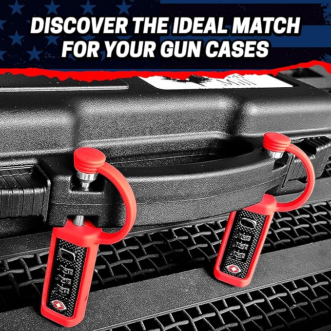 Cedar Mill Fine Firearms TSA Approved Gun Case Lock – Durable, Cut-Resistant Security TSA Locks for Gun, Pistol, Revolver Case or Firearms – Child-Safe Trigger Locks for Rifles and Shotguns
