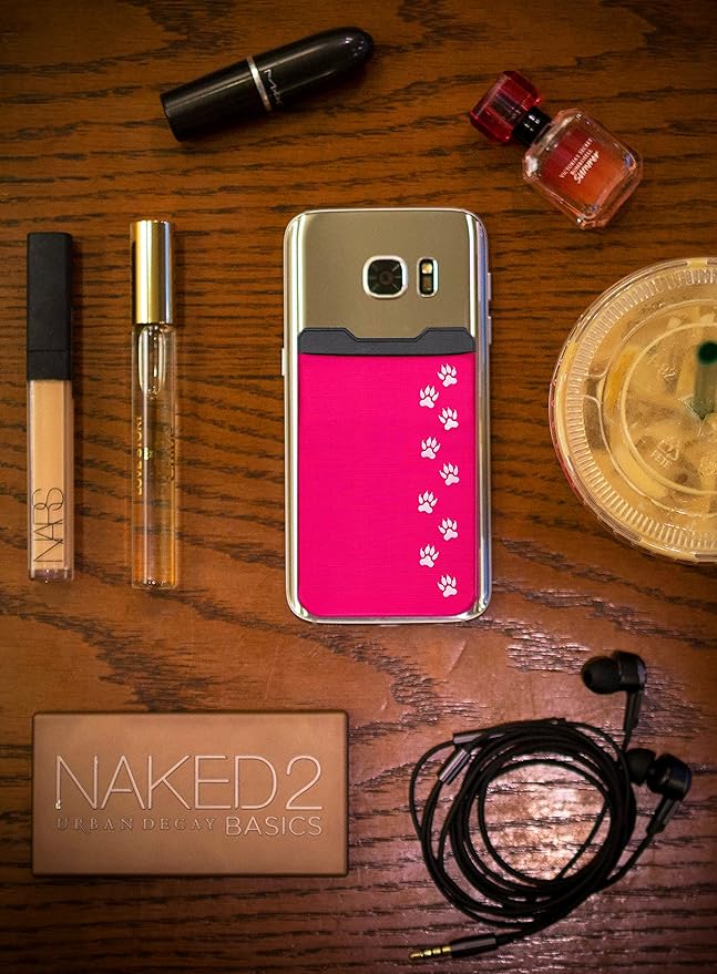 Phone Wallet - Adhesive Card Holder - Cell Phone Pouch - Stick on Lycra Pocket by Gecko - Carry Credit Cards and Cash