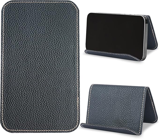 Airplane Travel Essentials for Flying Flex Flap Cell Phone Holder & Flexible Tablet Stand for Desk, Bed, Treadmill, Home & in-Flight Airplane Travel Accessories(1-Lichee Black)