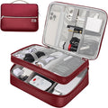 CILLA Electronic Organizer Travel Case, Travel Cord Organizer Case Portable Waterproof Cable Organizer Bag for Charger, Cord, USB, Power Bank, Earphone