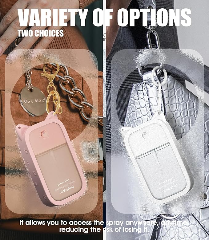 Sonnorel Silicone Case Compatible with Touchland Hand Sanitizer Spray (Fit for 1 FL OZ/30 mL Ver), Portable keychain