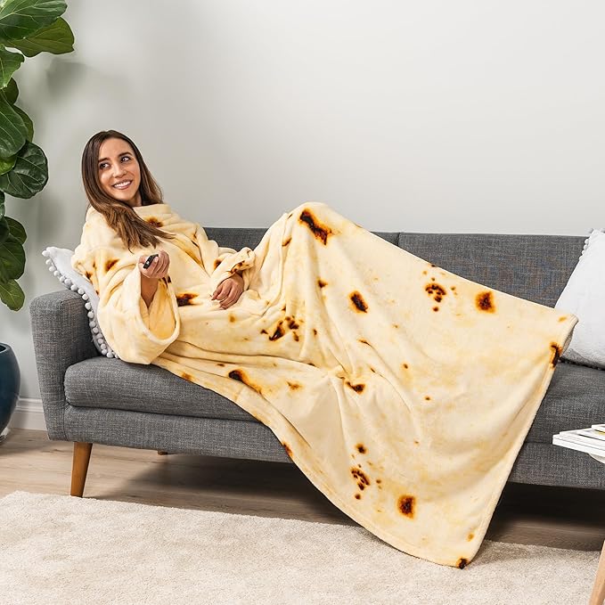 PAVILIA Wearable Blanket with Sleeves for Adult Women Men, Cozy Fleece Warm Wrap Throw with Arms, Gifts for Christmas, Wife