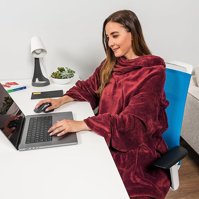 PAVILIA Blanket with Sleeves for Adult Women Men, Soft Warm Wearable Blanket Fleece Wrap Throw, Robe Blanket Gift