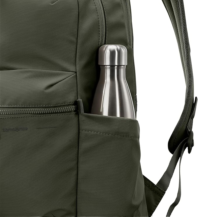 Samsonite Better Than Basic Backpack - Dedicated Laptop Compartment, Quick Stash Front Pockets and Lightweight Breathable Airmesh - Olive