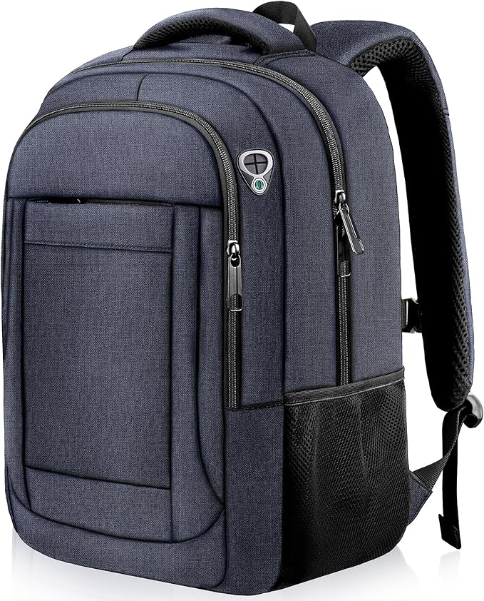 AREYTECO Laptop Backpack,18.4 Inch Extra Large Travel Backpack Airline Approved, Business Anti Theft Sturdy Work Computer College High School Backpack Bag Fits 18 Inch Notebook for Men Women, Blue