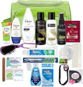 Convenience Kits International Women’s Super Premium 31 pc Travel Kit Featuring: Ensemble of Travel-Size Hair Care Products Plus Face, Body, Oral Care, Travel Essentials (Green)