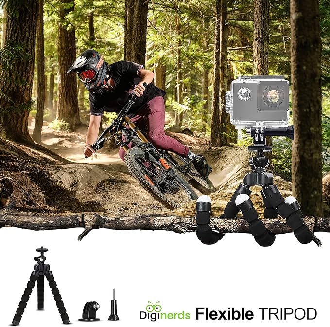 DigiNerds 50-in-1 Action Camera Accessories Kit - Compatible with GoPro Hero 13 to 7, Max, Fusion, Insta360, DJI Osmo, AKASO & More