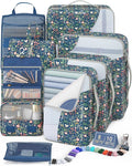 8 Set Packing Cubes for Travel, Gifts for Women Mom,Anti-Tearing Suitcase Organizer for Luggage with Shoe & Hanging Toiletry Bag,OlarHike Vacation Essentials & Accessories for Cruise Ship
