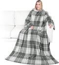 PAVILIA Wearable Blanket with Sleeves for Adult Women Men, Cozy Fleece Warm Wrap Throw with Arms, Gifts for Christmas, Wife