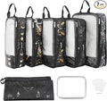 7 Pcs Compression Packing Cubes for Travel Luggage, Lightweight Suitcase Organizer Bags Set, Compression Packaging Cube for Travel Essentials, Packing Cubes for Carry on Suitcase
