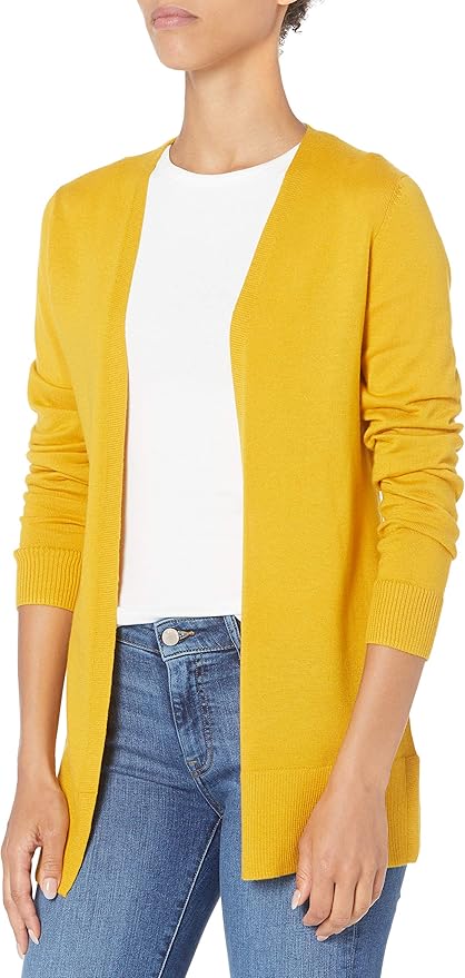 Amazon Essentials Women's Lightweight Long Sleeve Open-Front Cardigan Sweater (Available in Plus Size)