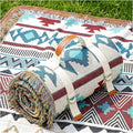 2 in 1 Extra Large Boho Beach Blanket Towel Sand Free Outdoor Picnic Mat Giant Oversized Xl Big Jumbo Huge Turkish Woven Throw Cloud Summer Vacation Essential Travel Must Have Accessories Women Gift