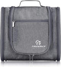 Freegrace Extra Large Hanging Toiletry Bag for Men and Women - Water-Resistant Nylon Travel Bathroom Organizer for Cosmetics, Makeup, and Toiletries