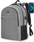 TANTOMI 17 Inch Travel Laptop Backpack for Men Women, Business Laptop Backpack with Anti Theft & USB Charging Port, Water Resistant Durable School Computer Backpack for Travel, Work, Daily Carry