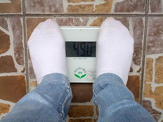 NewlineNY Auto Step On Super Mini Travel Bathroom Scale, 5.25" x 8.5" SBB0638SM: Black