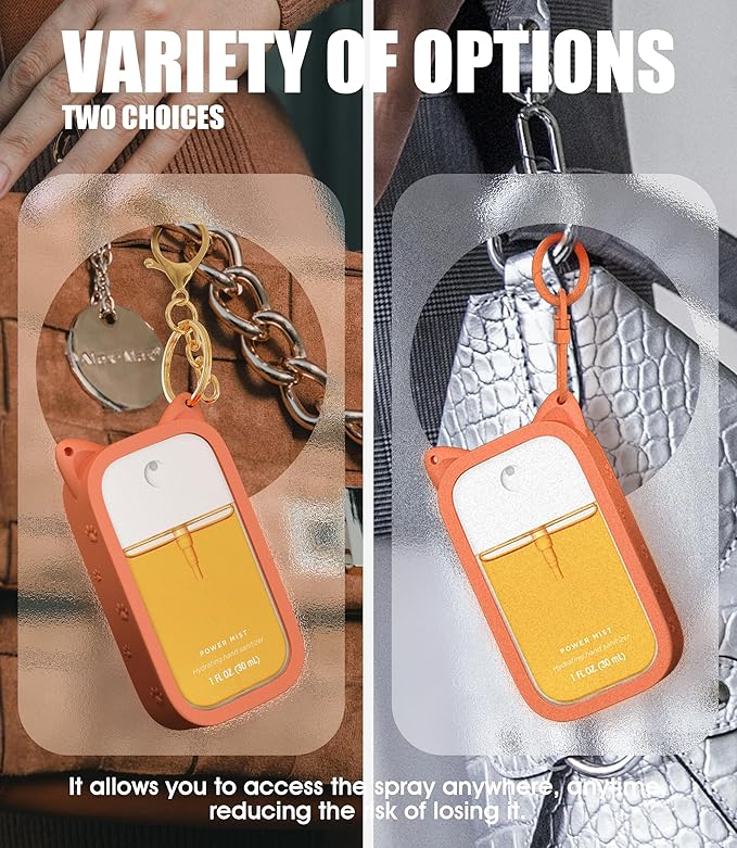 Sonnorel Silicone Case Compatible with Touchland Hand Sanitizer Spray (Fit for 1 FL OZ/30 mL Ver), Portable keychain