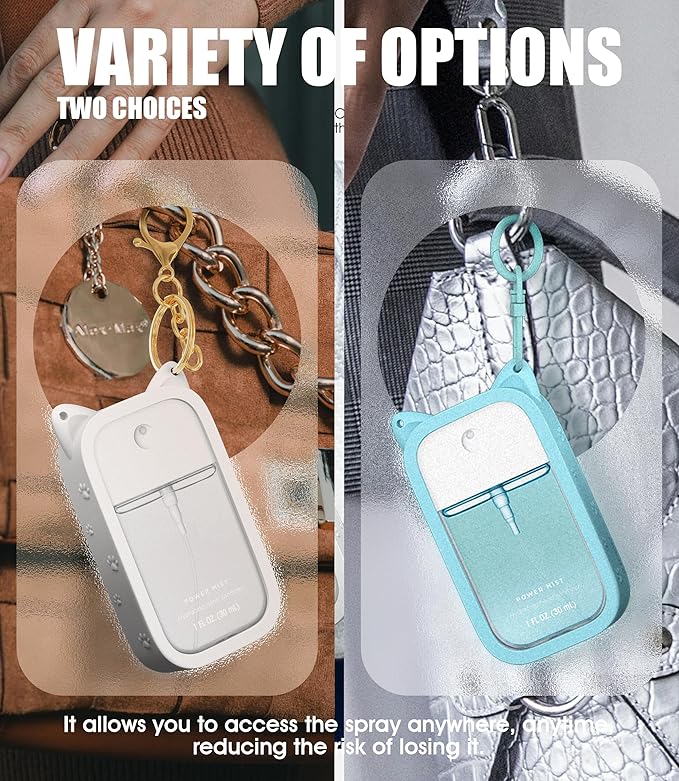 Sonnorel Silicone Case Compatible with Touchland Hand Sanitizer Spray (Fit for 1 FL OZ/30 mL Ver), Portable keychain