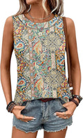 WIHOLL Tank Tops for Women Summer Outfits 2026 Crewneck Spring Casual Sleeveless Shirts Blouses Clothing