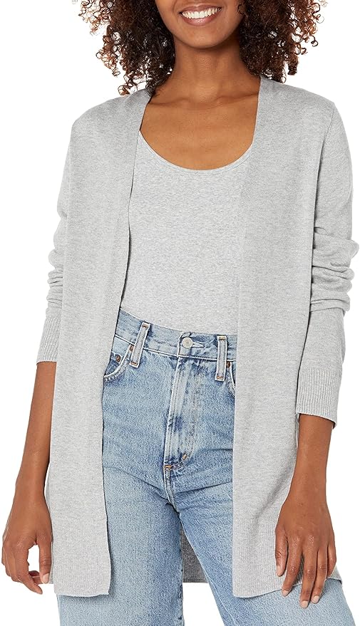Amazon Essentials Women's Lightweight Long Sleeve Open-Front Cardigan Sweater (Available in Plus Size)