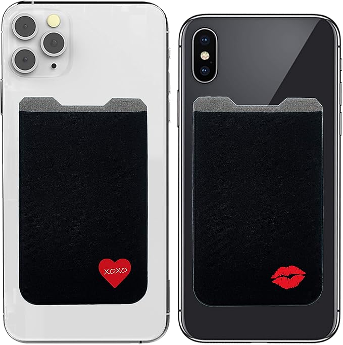 Phone Wallet - Adhesive Card Holder - Cell Phone Pouch - Stick on Lycra Pocket by Gecko - Carry Credit Cards and Cash