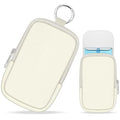 Hand Sanitizer Spray Case, Hand Sanitizer Holder Zippered Pouch, Cute Fashion Accessory with Snap Hook for Glow Mist and Power Mist 1FL OZ, White