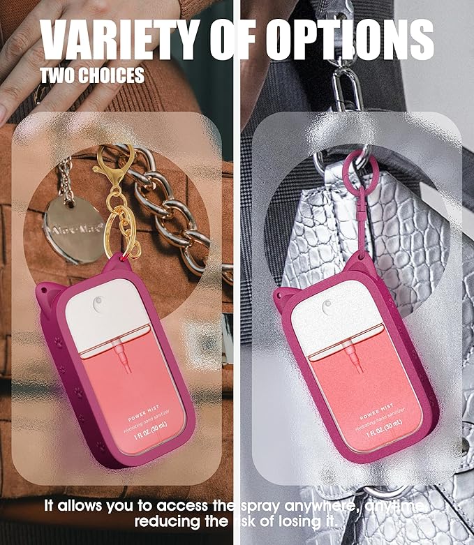 Sonnorel Silicone Case Compatible with Touchland Hand Sanitizer Spray (Fit for 1 FL OZ/30 mL Ver), Portable keychain