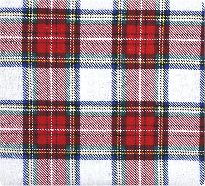 Hudson Baby Unisex Baby Cotton Flannel Receiving Blankets Bundle, White Tartan, One Size