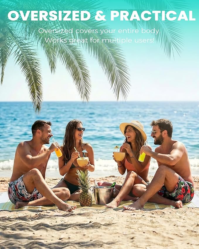 Antfuny 4 Packs Turkish Beach Towels Oversized Swim Set Bulk Quick Dry Bath Pool Sand Free Extra Large XL Big Blanket Adult Travel Essentials Cruise Accessories Must Have Clearance Vacation Stuff