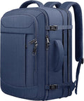 Expandable Carry On Backpack 40L-50L, Large Travel Weekender Bag with Waterproof Wet Pocket, Anti-Theft TSA 18 Inch Laptop Rucksack for Men Women Flight Approved Business, Blue
