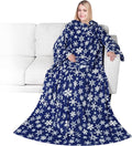 PAVILIA Wearable Blanket with Sleeves for Adult Women Men, Cozy Fleece Warm Wrap Throw with Arms, Gifts for Christmas, Wife