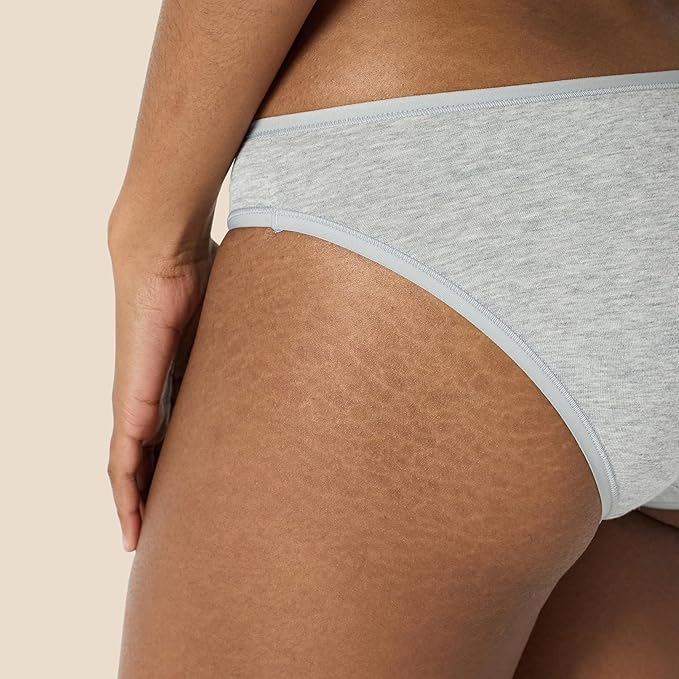 Amazon Essentials Women's Breathable Cotton Bikini Brief Underwear with Full Coverage, Multipacks