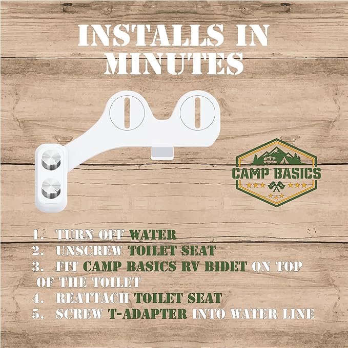 RV Bidet Made to Fit Your RV and Camper Trailer | Easy to Install and Self Cleaning | Non Electric | Upgrade Your RV