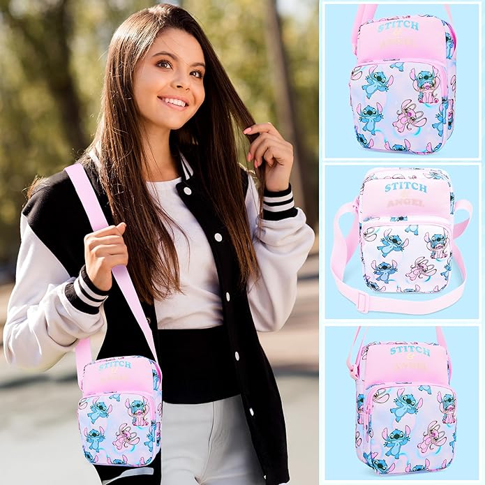 Disney Stitch Crossbody Bag Girls Teens Shoulder Bag Coin Purse Cute Stuff Travel Essentials Gifts for Girls