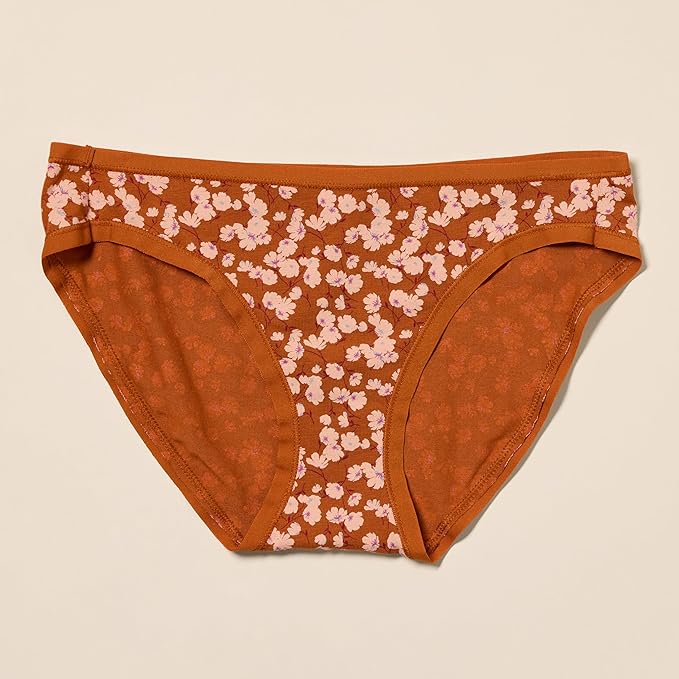 Amazon Essentials Women's Breathable Cotton Bikini Brief Underwear with Full Coverage, Multipacks
