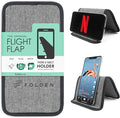 Flight Flap Airplane Phone Holder, Flexible Cell Phone Holder, Folding Cellphone Stand for Desk, Bed, Office, Treadmill - Airplane Gadgets for Long Travel Accessories - Plane Essentials (Tweed)