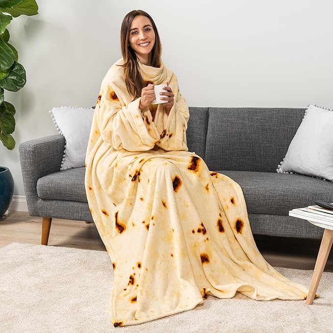 PAVILIA Wearable Blanket with Sleeves for Adult Women Men, Cozy Fleece Warm Wrap Throw with Arms, Gifts for Christmas, Wife